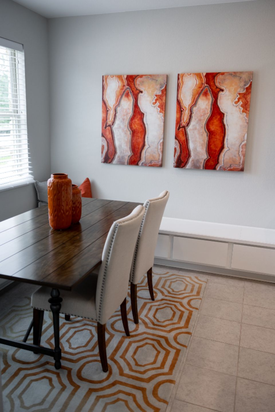 The dining room, laid for service